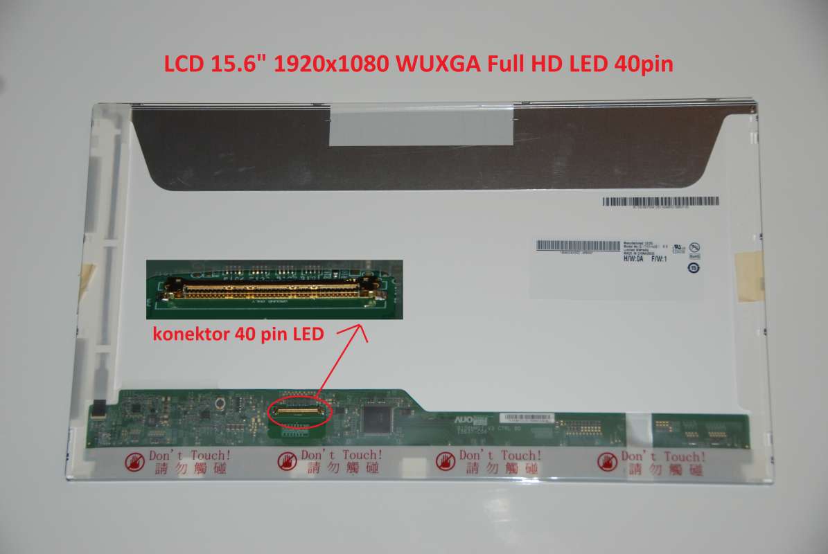 LCD 15.6" 1920x1080 WUXGA Full HD LED 40pin