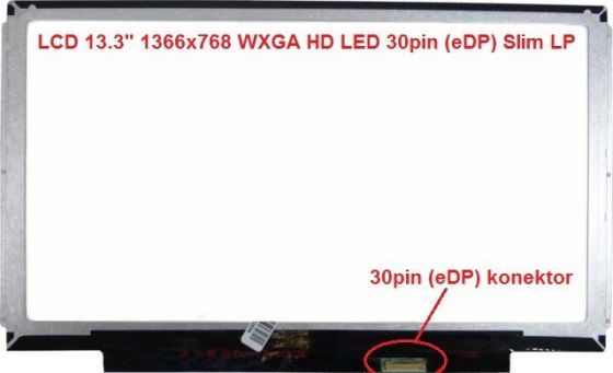 HB133WX1-301 LCD 13.3" 1366x768 WXGA HD LED 30pin (eDP) Slim LP