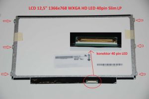 LP125WH2(TL)(F1) LCD 12.5" 1366x768 WXGA HD LED 40pin Slim LP display displej LG Philips