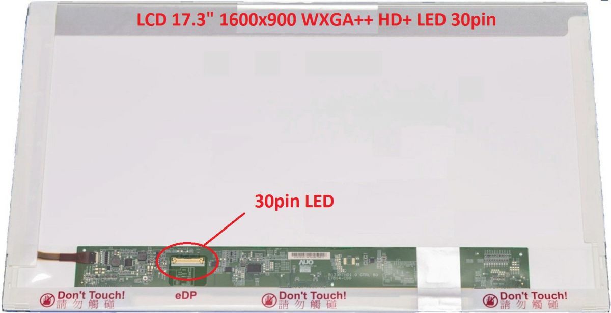 LP173WD1(TP)(E1) LCD 17.3" 1600x900 WXGA++ HD+ LED 30pin (eDP) display displej LG Philips