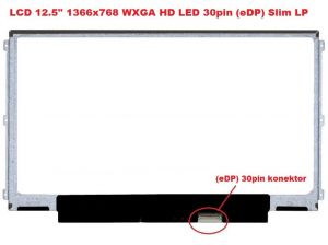 LCD 12.5" 1366x768 WXGA HD LED 30pin (eDP) Slim LP | matný povrch, lesklý povrch